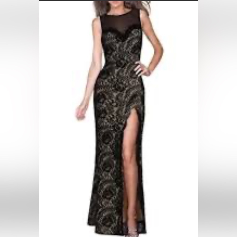 NWT Miusol Black Lace Maxi Dress M